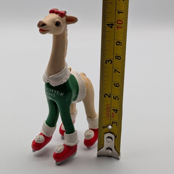 Hallmark Keepsake Daughter 1993, Vintage Bendable Giraffe Christmas Ornament - Picture 10 of 11